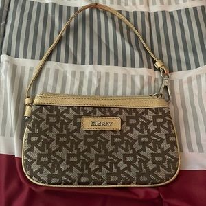 DNKY Brown wristlet